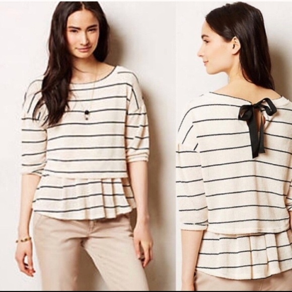 Anthropologie Sweaters - Anthropologie Postmark Latitudes Striped Sweater M